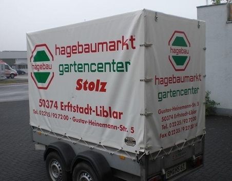 Mit Werbung Bedruckte Anhängerplane